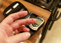 Proba de sangue para a glicosa diagnóstico rápido da diabetes mellitus